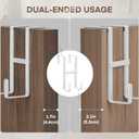 FYY 2 Packs Over The Door Hooks, Double Sided Door Hanger Hook - Heavy Duty No Drill Wall Hooks for Hanging Coats, Towels, Bags, Kitchen Closet Fits Most Doors Up to 1-7/8" Thickness (5.12" L, White)
