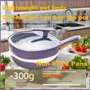12 Inch Titanium Alloy Nonstick Frying Pan with Lid & Steamer Basket 2026 Titanium Pot Titanium Frying Pans Nonstick Titanium Pots and Pans, Nonstick Frying Pan Cookware Sets