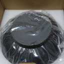 Deobath Large Resin Pedestal Decorative Bowl - Modern Handicraft Bowls for Home Decor - Fruit Bowl for Kitchen Counter - Key Bowl for Entryway Table,Matte Black