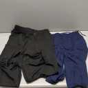 Baggyfly 2 Pack Women's Joggers Sweatpants with Pockets, Elastic High Waisted Drawstring Baggy Lounge Trousers Yoga Workout, M, Blue, Black