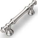 Amerdeco 10 Pack Brushed Satin Nickel Cabinet Pulls 3 Inch(76mm) Hole Center Cabinet Hardware Kitchen Cabinet Handles for Bathroom Drawer Pulls Dresser Pulls ZH0014