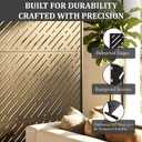 Metal Privacy Screen Outdoor 72x44in (6FT) Rustproof Steel Decorative Fence Panel, Weatherproof Garden Divider for Patio, Backyard & Balcony, Metal Panels for AC Unit or Trash Bin Enclosure