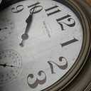 Presentime 26" Clifton in/Outdoor Farmhouse Clock - Grey Oak