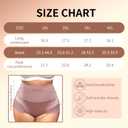 High Waisted Shapewear Panties for Women Plus Size Seamless Lace Briefs Tummy Control Underwear No Show Under Dresses Daily Wear Purple Red Brown 3XL (XXXL)