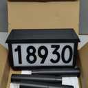 Brightever Solar Address Signs, House Number for Outside Waterproof, 3-Color LED Illuminated Address Plaques with Stake, Wall Mounted Solar Powered Light Up Address Numbers for Houses, 1-Pack