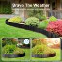 Land Guard Corrugated Garden Edging Border, 6"50' Landscape Paver Edging, Tall Landscape Edging, Fence for Garden, Flower Bed, Lawn and Landscape Edging (Black)