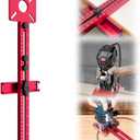 4in1 Router Milling Groove Bracket, Aluminum Alloy Circle Cutting Jig for Cabinet Hardware, Woodworking Router Guide, Adjustable Tool, Red