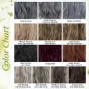 Clip in Hair Extensions, 8PCS 24 Inch Clip in Long Wavy Synthetic Hair Extensions Ash Blonde mix Light Gray Fiber Double Weft Natural Hairpieces for Women