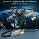 Active HDMI to DisplayPort Cable 6FT (4K60Hz), Uni-Directional HDMI Source to Display Port Monitor Cable, Male to DP Female Compatible PC, Graphics Card, Laptops, PS5