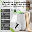 Uthfy 35L Towel Warmers for Bathroom, Aroma Tray, Auto Shut Off, Heating Timer 15/30/45/60 Min, Two 40x70 Bathrobes Blankets, PJ's, for Spa, 35L, White