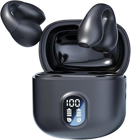 AI Language Translator Earbuds Translate Open Ear Clip On Buds Bluetooth Translation Translating Earbuds Real Time AI Bone Conduction Headphones Language Translation Earpiece Spanish Translator