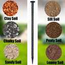 16 Inch Rebar Stakes, Ground Stake, 1/2 Inch DiameterGalvanized Steel Ground Anchors, Landscpe Stakes, Heavy Duty Metal SpikesAsphalt Anchor,Used for Speed Bump Wheel Stop and Camping (6 Pack)