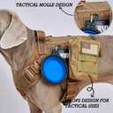 Tactical Dog Harness for Large, No Pull Adjustable Reflective MOLLE Service Dog Harness with Do Not Pet Patches, Military K9 German Shepherd Dog Vest for Training Walking Hunting Brown
