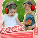 ZOHAN 032 Kids Noise Cancelling Headphones - 25dB NRR Kids Ear Protection, Hearing Protection Safety Ear Muffs for School Monster Truck Fireworks Traveling Studying Concerts Autism - Red