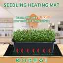 NAMOTEK Seedling Heat Mat, 10" x 20.75" Waterproof Plant Heating Mat, Warm Hydroponic Heating Pad for Indoor Home Gardening Seed Starter,Germination, Greenhouse