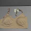 Calvin Klein Women's Invisibles Comfort Lightly Lined Seamless Wireless Triangle Bralette Bra (Beige, L)