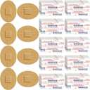 Funtery 200 Pcs 1'' x 1 1/4'' Adhesive Spot Bandage Round Fabric Adhesive Circular Small Face Bandages with Non Stick Pad Latex Free for Skin Wound Care
