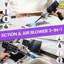 Mini Cordless Car Vacuum Cleaner,15000PA Handheld Vacuum Cleaner,2-in-1 Air Duster and Vacuum Cleaner,Hand Held Vacuum with LCD Display,Multi-Nozzles,Portable Vacuum for Car,Home,Pet Hair,Office