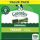 Greenies Veterinarian-Recommended Adult Natural Dental Dog Treats Teenie Size, Dog Dental Chews, Original Flavor, 36 oz. Pack, 130 Count, BB  08/18/27