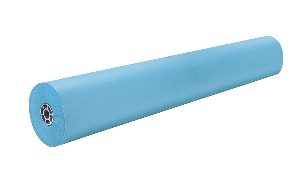 Pacon Rainbow Lightweight Duo-Finish Kraft Paper Roll, 3-Feet by 1000-Feet, Sky Blue (63150)
