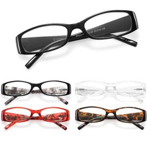 5PC Reading Glasses for Woman Blue Light Blocking Computer Readers for Men-Unbreakable Reading Glasses Spring Hinges Traditional Readers 3.0
