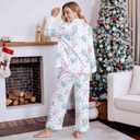 Unisex Ultra Soft Pajama Set, Valentines Pajamas, Soft Warm Matching Sleepwear Gift for Women Men (L)
