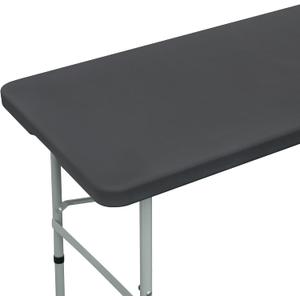 NEWISHER Fitted Rectangle Tablecloth 42 x 72 Inch Elastic Table Cloth Stretch Spandex Table Cover Grey Washable Polyester Table Top Cap Cover for Dining Picnic Camping Indoor and Outdoor