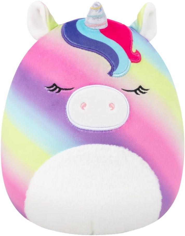 Squishmallows Original 8in Clarissa the Rainbow Unicorn with Fuzzy Belly  Official Jazwares Plush (Little)
