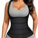 FeelinGirl Waist Trainer for Women Latex Waist Vest Cincher Corset 3 Belts, XXL