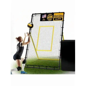 KuiBonu Volleyball Rebounder Net, 6 Adjustable Angles Volleyball Bounce Back Net, Volleyball Training Equipment with Carrybag, Also for Baseball, Lacrosse, Soccer Practicing - 7x4 Ft