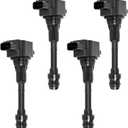 Motorevo 4PCS Ignition Coil Pack Compatible with Nissan 2.5 L4 Altima Sentra X-Trail 2002 2003 2004 2005 2006, Replace UF350 C1398 UF-350
