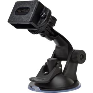 TWAYRDIO Windshield Mount for Handheld Radio, Suction Cup Holder Bracket for Motorola Talkabout BaoFeng Retevis Yaesu Handhelds Walkie Talkie Two Way Radio