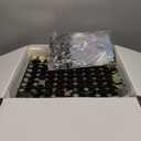 Qcity Light Gold Shimmer Wall Backdrop 48PCS, Black Back Not See-Through Design, Square Sequin Glitter Backdrop Panel, Perfect for Outdoor Events, Birthdays, Weddings, and Party Decoration