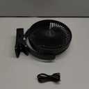 Koonie 10000mAh Clip on Fan Rechargeable, 8-Inch Battery Operated Desk Fan, USB Fan, 4 Speeds, Strong Airflow, Sturdy Clamp for Golf Cart Office Desk Outdoor Travel Camping Tent Gym Treadmill,Black