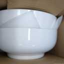 MALACASA Serving Bowls, 114 OZ(10") Extra Large Salad Bowls Set of 2, Porcelain White Serving Bowls for Salad, Soup, Pasta and Dinner, Large Ceramic Bowl Set for Entertaining, Series REGULAR