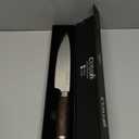 Cutluxe Chef Knife  Ultra Sharp 8" Japanese Kitchen Knife, High Carbon Stainless Steel Blade, Full Tang Pakkawood Handle  Shinobi Series (Brown)