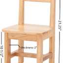 Pure Wood Solid Wood Children Chair for Kids, Kindergarten and Kids' Home Furniture-Natural(2 Same Chairs), 11.4 inches x 11.4 inches x 21.25 inches