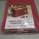 ZOBER Large Christmas Ornament Storage Box - Stores 80 3" Ornaments, With Dividers - With Large Compartment for Figurines, and Accessories, Durable Christmas Containers Holder (Red, 80-3" Ornaments)