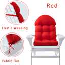Enipate Weather Resistant Cushions for Adirondack Chair High Back Rocking Chair Cushion Indoor Outdoor Patio Tufted Lounge Cushion Seat Pads