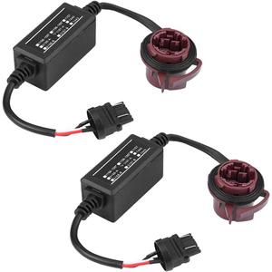LED Decoder, 2pcs 3157A LED Anti Hyper Flash Error Cancel Canbus Brake Decoder Adapter Universal Fit for Most Cars