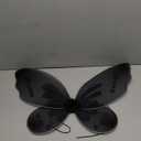 ZIRICHER Big Fairy Wings For Girls, Butterfly Fairy Wings Kids Costume Show Birthday Party Gift (Black)