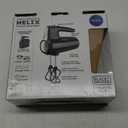 BLACK+DECKER 5 Speed Electric Hand Held Mixer, HELIX beaters, Whisk, and Dough Hook Attachments, Turbo Boost, Snap-On Storage Case