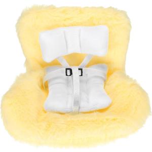 Doll Car Seat, Decorative Car Air Vent Safety Sofa with Clip Perfect for 10-17cm Dolls, Ornaments Accessories Perfect for Blind Box Doll Fans & Collectors (Yellow)