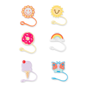 Manna Figural Straw Toppers Kids, 6 pk