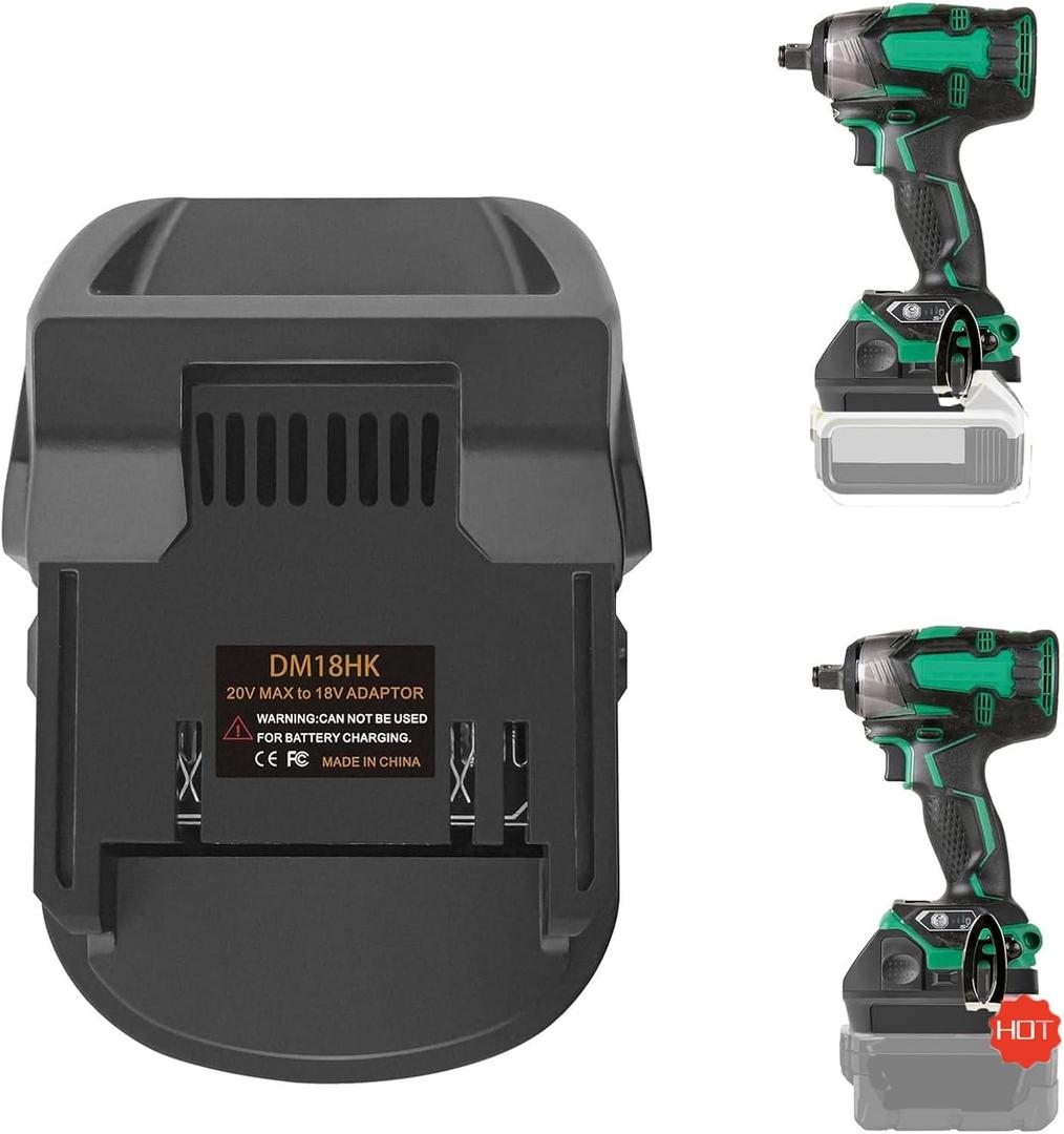 for Dewalt &for Milwaukee to for Hitachi&forMetabo HPT Battery Adapter,Fit for Dewalt for Milwaukee Batteries Work for Hitachi 18v Lithium Cordless Tools and for Metabo (Not 36V) Slide Style Tools