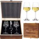 AW BRIDAL House Warming Gifts New Home Wine Glasses Sets, 2026 Closing Gifts for Home Buyers and Homeowner, New Apartment Gift Basket for Couple, First House Gift with Wooden Keepsake Box