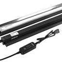 REPTI ZOO T5 HO UVB Lighting Combo Kit with Timer, Reptile Light Fixture Terrarium Hood Comes with Desert 10.0 UVB T5 Lamp Bulb (24W)