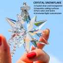 3 x 2026 Annual Christmas Ornaments Crystal Snowflake Star, Sparkly Crystal Ornaments for Christmas Tree, Beautiful Christmas Ornaments for Women Girls