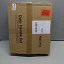  Door Lock Set Double Door Handle Sets with Deadbolt Black Entry Door Locksets Single Cylinder HandleSet with Straight Handle Lower Half Grip Matte Black Double Door Handleset with Dummy