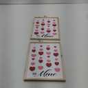 Pack Of 2, Holiday Home Wood Wall Sign Hearts Be Mine 13.8 In x 10 In